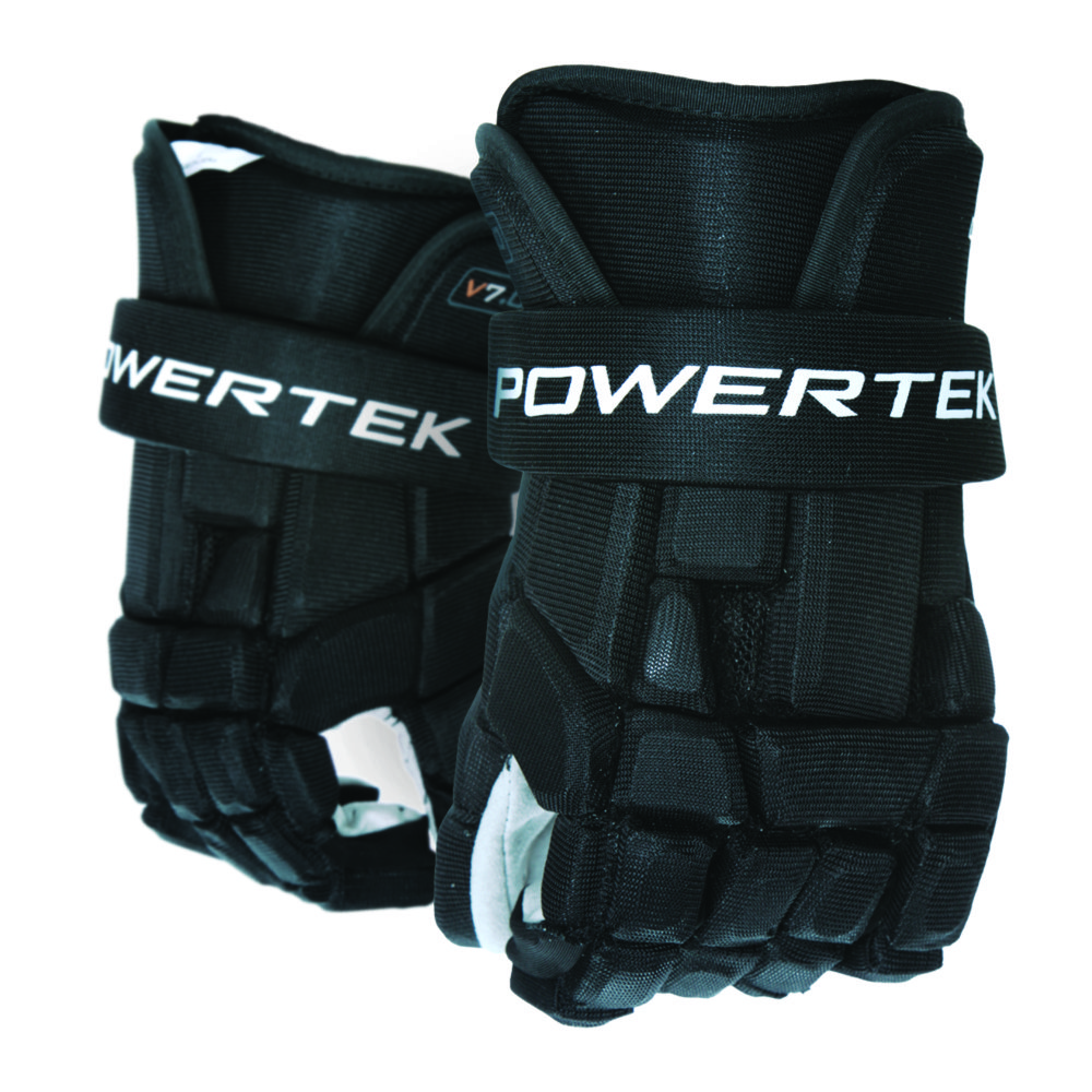 V7.0 NYLON DEK/BALL HOCKEY GLOVES BLACK 10''